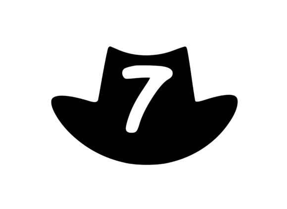 Cowboy Hat with Playful Mono 7: A Versatile Graphic for Crafts