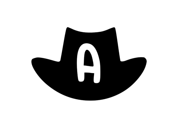 Cowboy Hat with Playful Mono: A Versatile Graphics Asset for Crafters