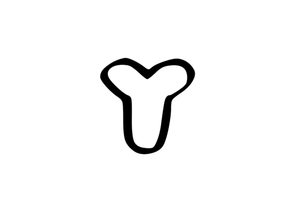 Friendly Bubble Cartoon Mono Letter SVG Y for Creative Crafts
