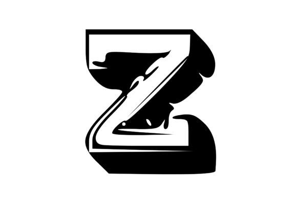 Fun Whacky Playful Mono Letter Z V.2: A Graphics Gem for Crafts