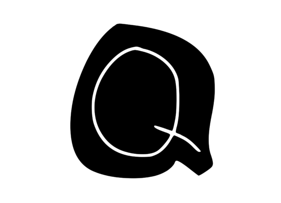 Funky Bold Skeleton Letter Q: A Stitch Test