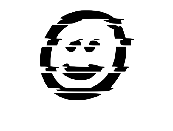 Glitch Smilie Emoji Face 2: A Versatile Graphics and Crafts Asset