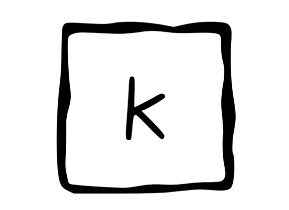 Hand Drawn Outlined Frame with Mono K: A Versatile Graphic for Creative Crafts