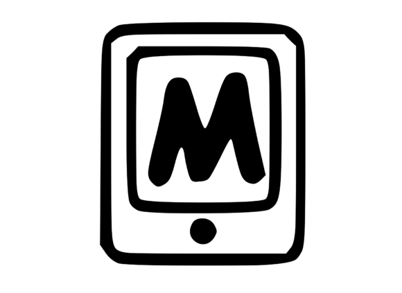 Mobile Tablet Device Mono Letter M for Graphics & Crafts