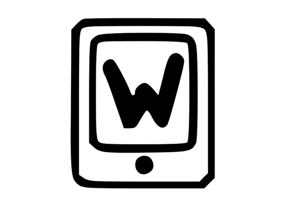 Mobile Tablet Device Mono Letter W: A Versatile Graphics Asset for Crafts