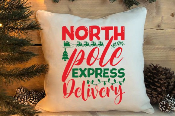 North Pole Express Delivery: A Festive Graphic for Local Brands