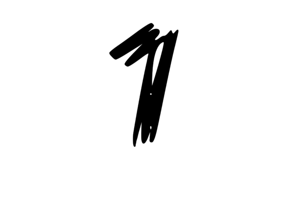 Old Brush Stroked Mono Number 1: Graphics for Crafts
