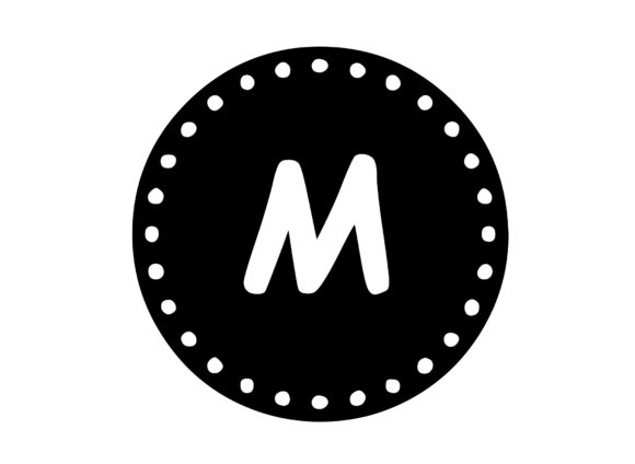 Review: Mono Minted Gold Coin Letter SVG M for Graphics and Crafts
